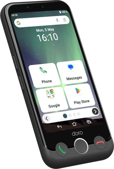 Телефон Doro AURORA A10, 4.5\", 64GB, црн