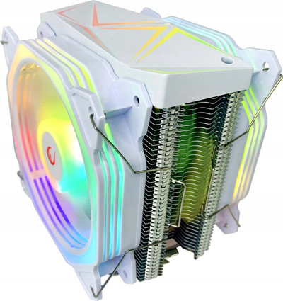 Ftohës CPU Rampage OCTAGON C60 ARGB, 2x 120mm, Intel AMD, i bardhë