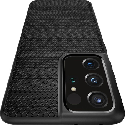 Mbrojtëse Spigen Liquid Air për Galaxy S21 Ultra, e zezë mat