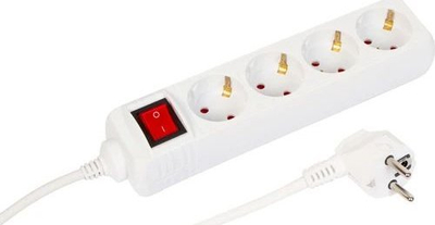 Zgjatës elektrik Microconnect MC-GRU0043WS, me 4 dalje Schuko, kabllo 3 m, ngjyrë e bardhë