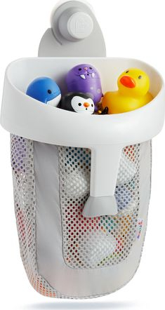 Organizues lodrash banjoje Munchkin Super Scoop, me rrjetë për tharje, me kupë thithëse, gri