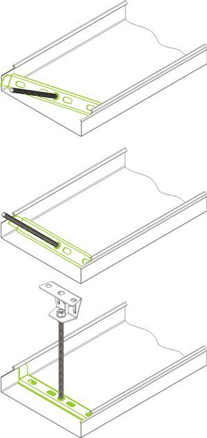 Varëse e brendshme kallepi kabllosh Baks WKW100H60, 91mm, çelik i galvanizuar, gri