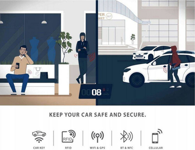 Kuti për çelësa Tech-Protect V2, e zezë / kuqe