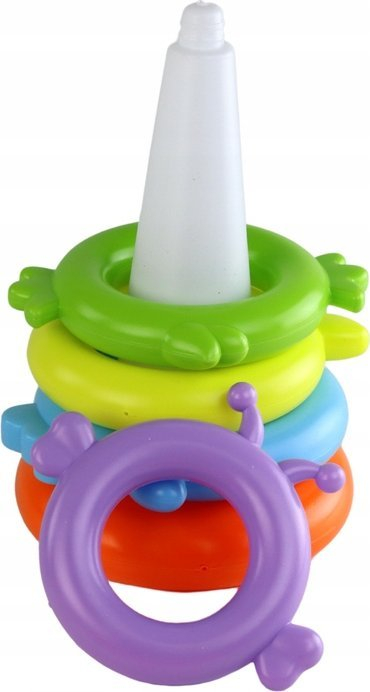 Lodër piramidë Leantoys Unicorn, 8 unaza, shumëngjyrëshe