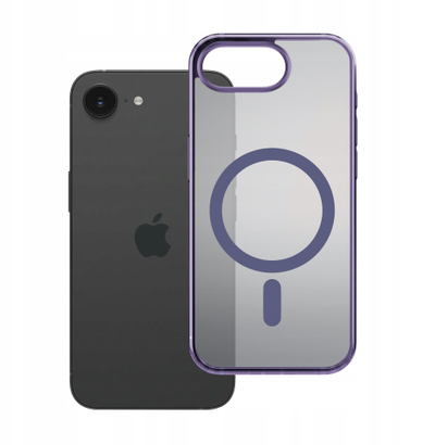 Kapak telefoni 3mk Frosty MagCase për iPhone 16e, MagSafe, i tejdukshëm vjollcë