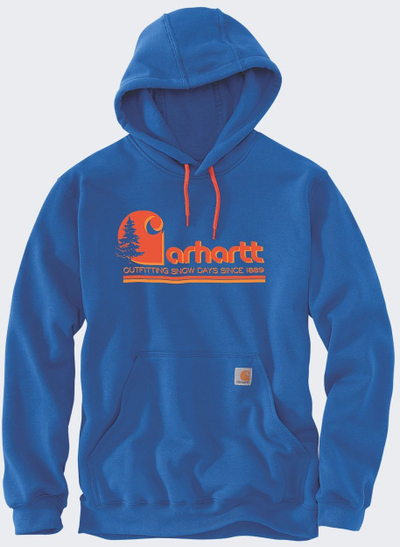 Bluzë me kapuç Carhartt Midweight Graphic, fleece, XXL, blu portokalli