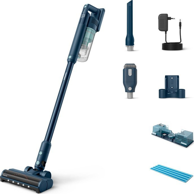 Fshesë me korrent pa kabllo Philips Series 5000 XC5041/01, 2 në 1 hand dhe stick, deri 60 min, blu