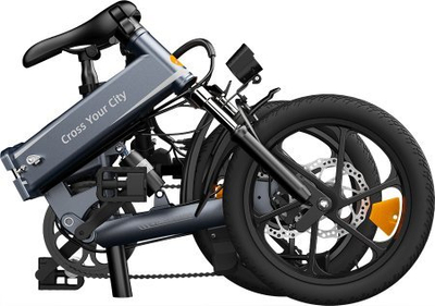 Biçikletë elektrike ADO A16 XE, palosshme, rrota 16", gri
