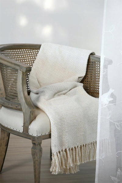 Batanije STOF Cotton Braided, 125 x 150 cm, 100% pambuk, e bardhë