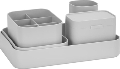 Set enësh ruajtëse Activeshop Storage Container, për organizim, transparent