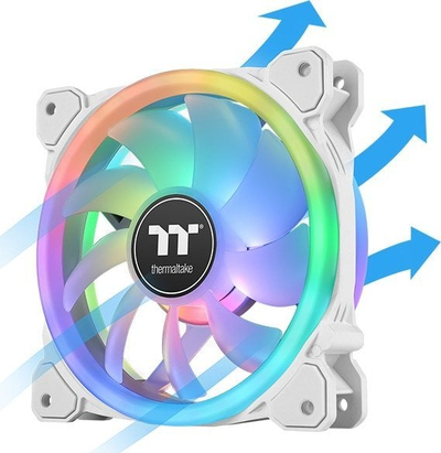 Ventilator PC Thermaltake SWAFAN 14 RGB, 140mm, TT Premium Edition, i bardhë