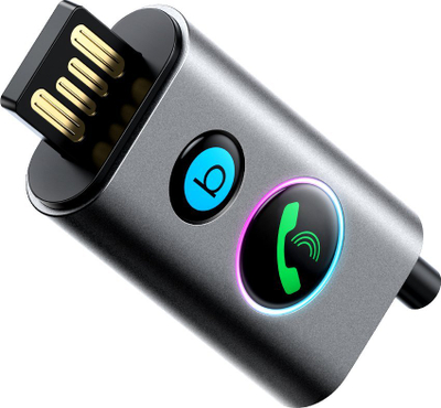 Marrës transmetues Bluetooth Joyroom JR-CB7, Bluetooth 5.3, USB-C dhe AUX, gri