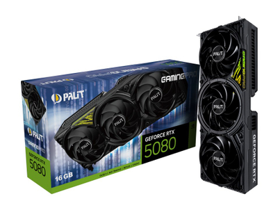Kartë grafike Palit GeForce RTX 5080 GamingPro V1, 16GB GDDR7, PCIe 5.0, e zezë