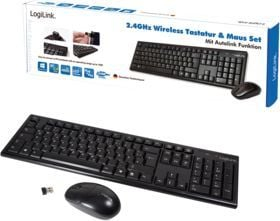 Set tastierë dhe mi LogiLink ID0104, wireless RF, layout QWERTZ, i zi