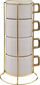 Set filxhanësh porcelani Secret de Gourmet, 170 ml, 4 copë, me qëndrim metalik
