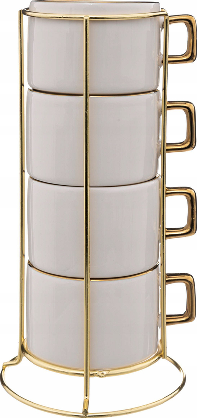 Set filxhanësh porcelani Secret de Gourmet, 170 ml, 4 copë, me qëndrim metalik