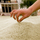 Tapet rrumbullak Strado Round Rug Shaggy, 180x180 cm, krem bezhë