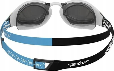 Syze noti Speedo Fastskin Hyper Elite Mirror, lente të pasqyruara, anti-fog, blu e zezë