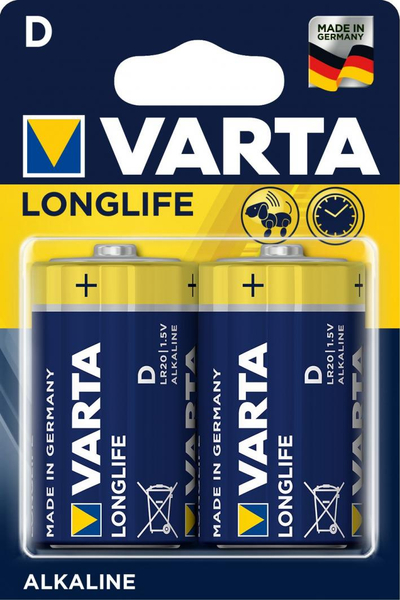 Bateri Varta LongLife Extra, C / R14, 2 copë