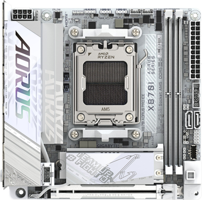 Pllakë amë Gigabyte X870I Aorus Pro Ice, Mini ITX, DDR5, e bardhë