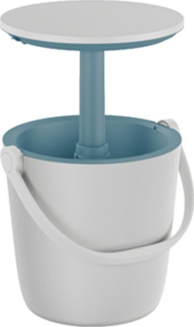 Tavolinë ftohëse Keter Table Cooler, me kovë akulli mrena, plastike e fortë, e bardhë me blu