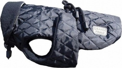 Pallto për qen Grande Finale Black Quilted, përmasa 8 41cm, e zezë