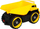 Lodër kamion shkarkues Mega Creative 481902, me kaçavidë, plastik, i verdhë