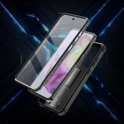 Mbulesë telefoni Tech-Protect Kevlar Cam+, Samsung Galaxy A36 5G, me qëndrim, e zezë