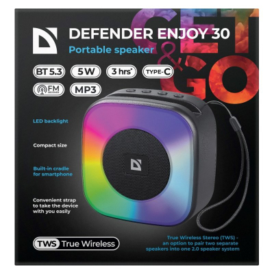 Altoparlant Bluetooth Defender Enjoy 30, 5W, portativ, i zi