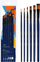 Set furçash pikture Deli Finenolo C277, 6 copë, najlon i butë, dorezë blu