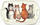 Tabaka për shërbim Alex Clark Large Cat, melaminë, e madhe, shumëngjyrëshe