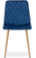 Set karrigesh Oskar Turin, kadife blu, këmbë dru lisi, 4 copë