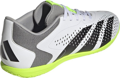 Këpucë futsalli Adidas Predator Accuracy 4 IN për të rritur, taban gome për mrena, të bardha me neon