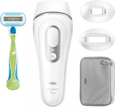 Epilator IPL Braun Silk-expert PRO 3 IPL3122, за тело и лице, за пазуви и бикини