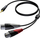 Kabllo audio Procab Mini Jack 3.5mm në 2x XLR, 1.5m, e zezë