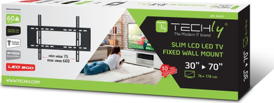 Mbajtëse universale muri për TV Fixed Mount, 30-70", VESA 600x400, e zezë