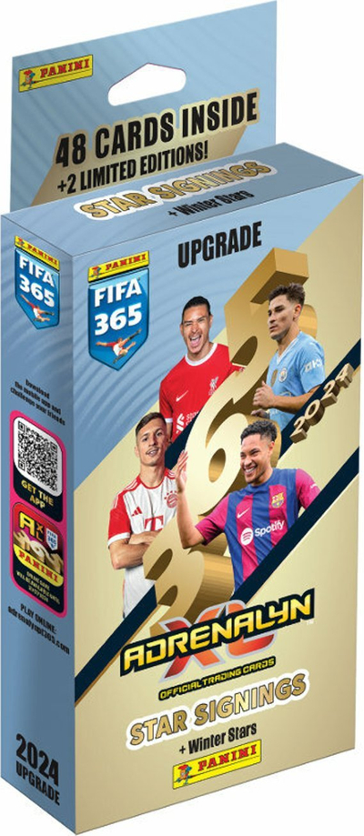 Set letra koleksionuese Panini FIFA 365 Adrenalyn XL 2024 Upgrade Star Signing, 48 letra, 2 letra Limited Edition