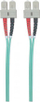 Kabllo fibër optike Intellinet SC SC OM3, multimode duplex, 3m, aqua
