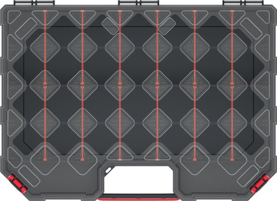 Kuti organizimi Kistenberg KTC40306S, 3 sirtarë, 415 x 290 x 295 mm, e zezë me të kuqe