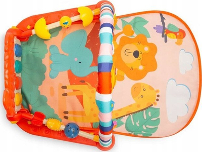 Tapet edukativ për bebe ZOO Mat me hark lodrash, portokalli