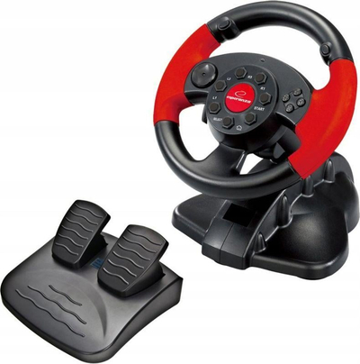 Симулатор за игри Esperanza EG103 High Octane, 180°, со педали, црн