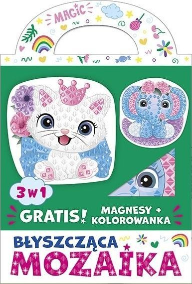 Set mozaiku Ranok Creative Shiny Mosaic 3 in 1 Kitten and Little Elephant, për kalamaj