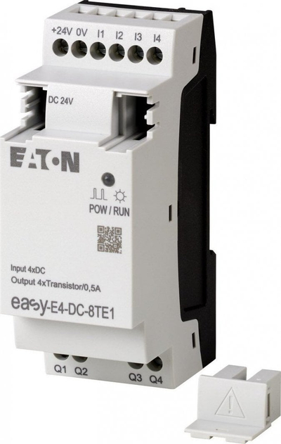 Modul zgjerimi Eaton easyE4, 24V DC, 4DI 4DO, gri