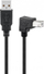 Kabllo USB 2.0 A në B, 1m, konektor B i anuar, i zi