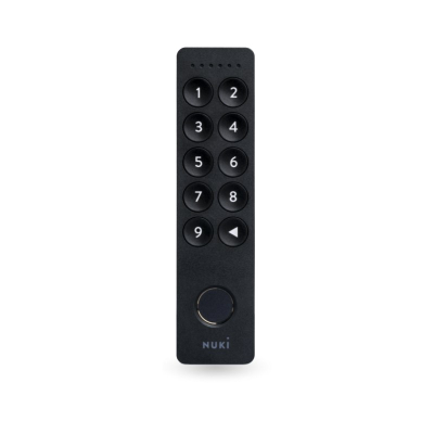 Tastierë inteligjente Nuki Keypad 2, me kod dhe shenjë gishtash, e zezë