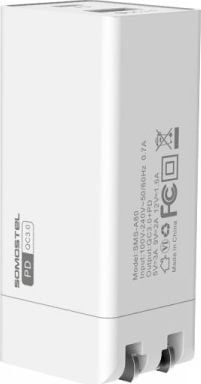 Karikues telefoni Somostel SMS-A80, 36W, Power Delivery QC 3.0, me kabllo Lightning, i bardh