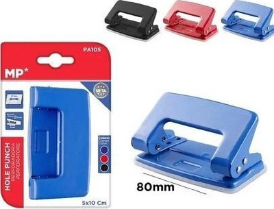 Grusht letra MP Main Paper Hole Punch, metalik, ngjyra të përziera