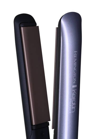 Pjastrer flokësh Remington Keratin Protect S8598, pllaka qeramike, fikje automatike, gri