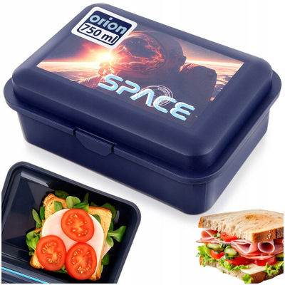 Kuti mëngjesi Gierekhoff Space, 750 ml, plastike, blu e errët