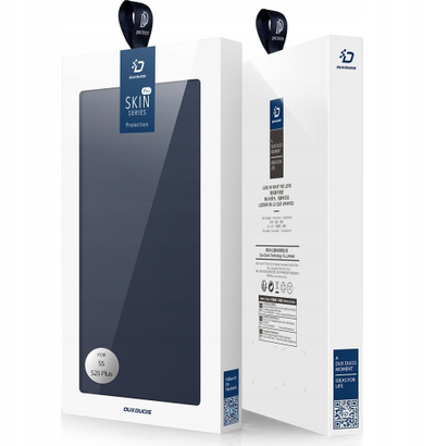 Kалеф за телефон DUX DUCIS Skin Pro Series за Samsung Galaxy S25 Plus, со џеб за картичка, со функција држач, сина боја